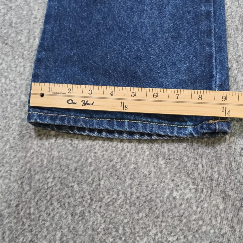 Paris Blues Girls Flared Blue Jeans 100% Cotton Denim Studded Pockets Size 7